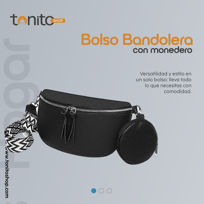 BOLSO BANDOLERA CON MONEDERO