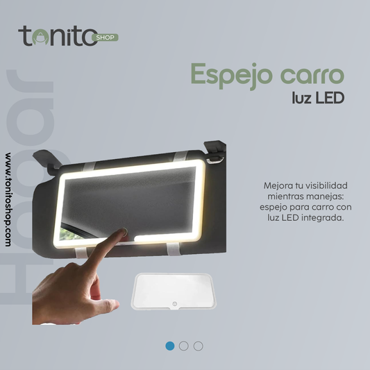 ESPEJO CARRO LUZ LED