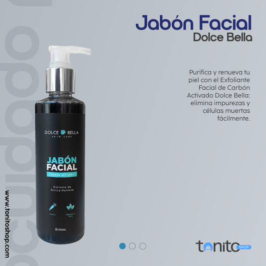 JABON FACIAL DE CARBON ACTIVADO DOLCE BELLA