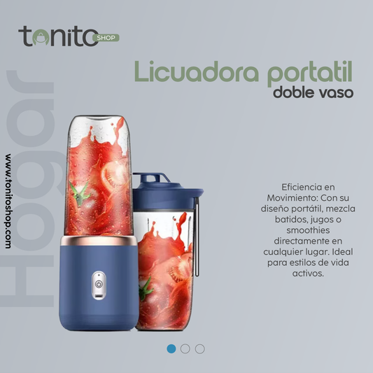 LICUADORA PORTATIL DOBLE VASO